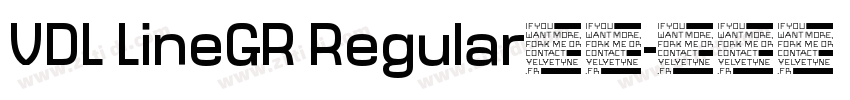 VDL LineGR Regular下载字体转换